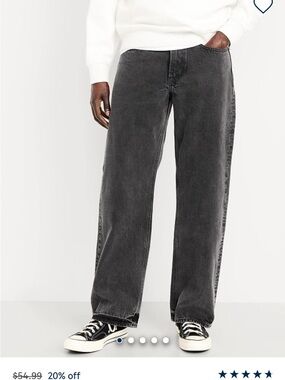 Old Navy Men's Washed Black Straight-Leg Jeans